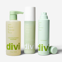 Faith's Bundle: Divi Dry Shampoo, Volumizing Shampoo & 3-in-1 Leave-In Conditioner, Lightweight Haircare Set for Fine Hair, Scalp Health, and Heat Protection (TikTok)
