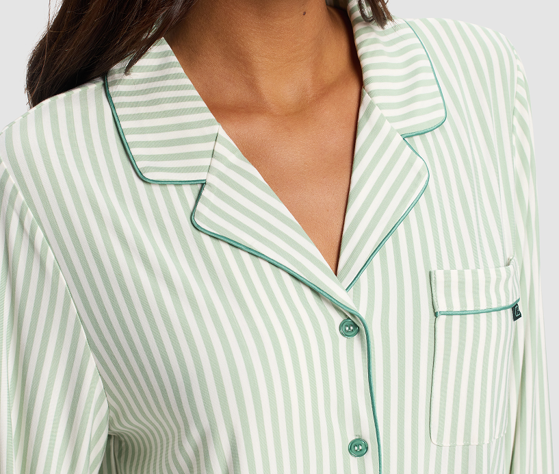Women's Bamboo Stretch-Knit Long Sleeve Pajama Set