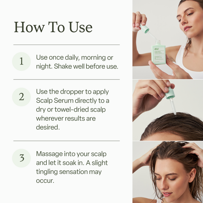 correct way to apply hair growth serum to scalp with dropper