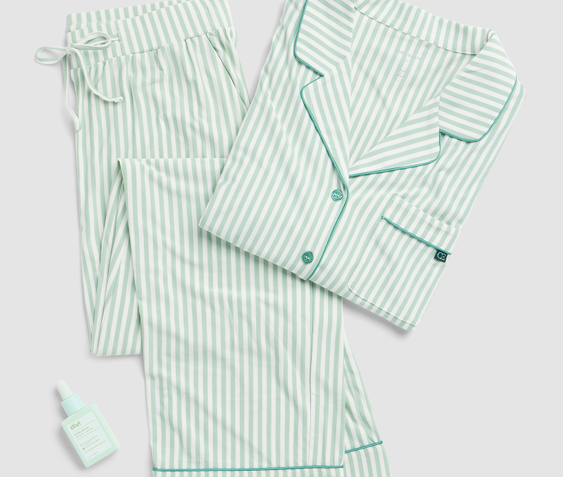 Women's Bamboo Stretch-Knit Long Sleeve Pajama Set