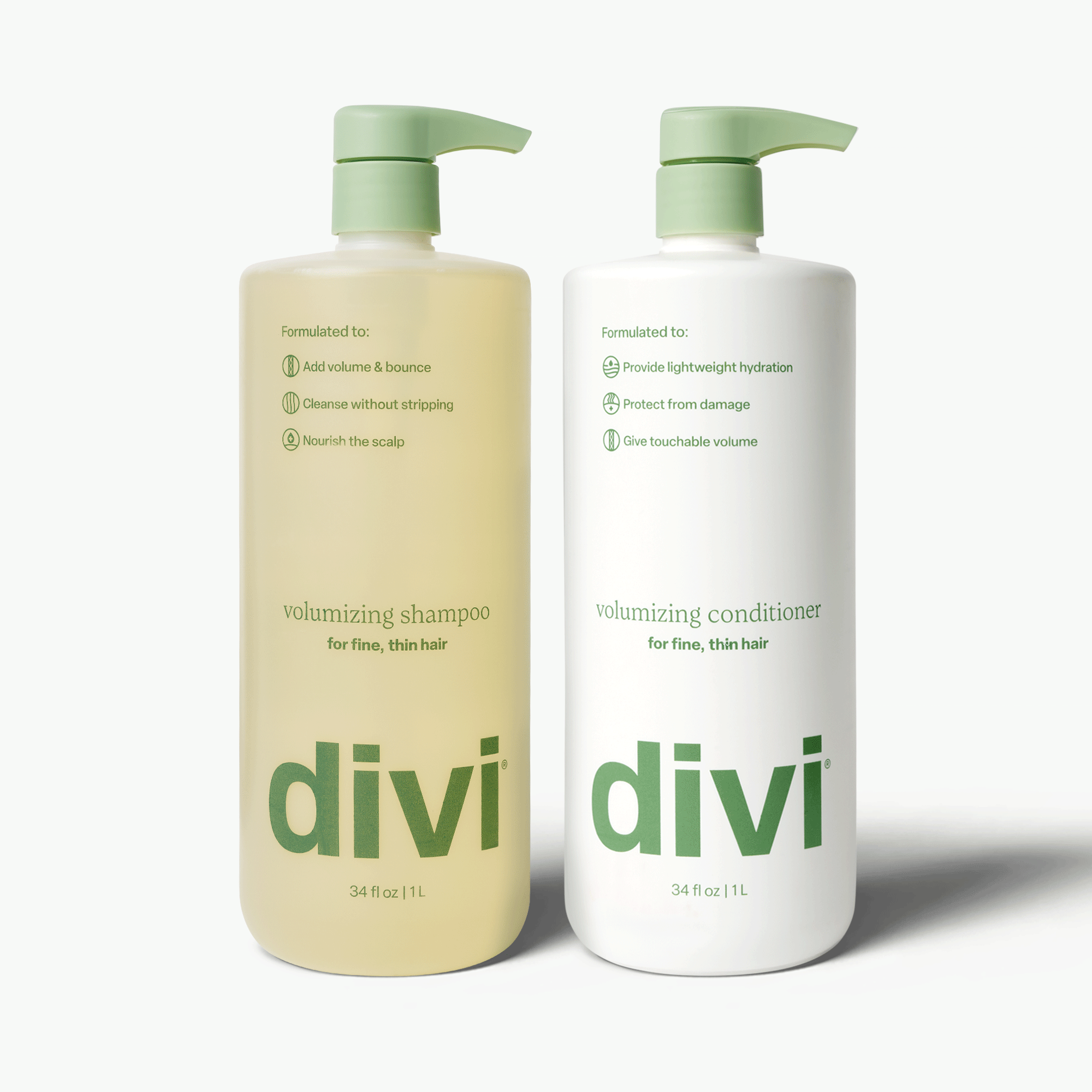 Divi Volumizing Shampoo & Conditioner | Volumize Fine, Thin Hair Divi Volumizing Shampoo & Conditioner | Volumize Fine, Thin Hair